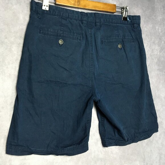 Tommy Bahama Mens Shorts size 32 Blue Flat Front Cotton Tencel Stretch Casual - Picture 6 of 13